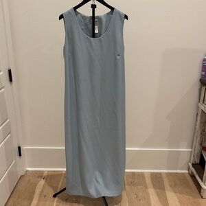 R & M Richards Light Blue Sleeveless Maxi Dress